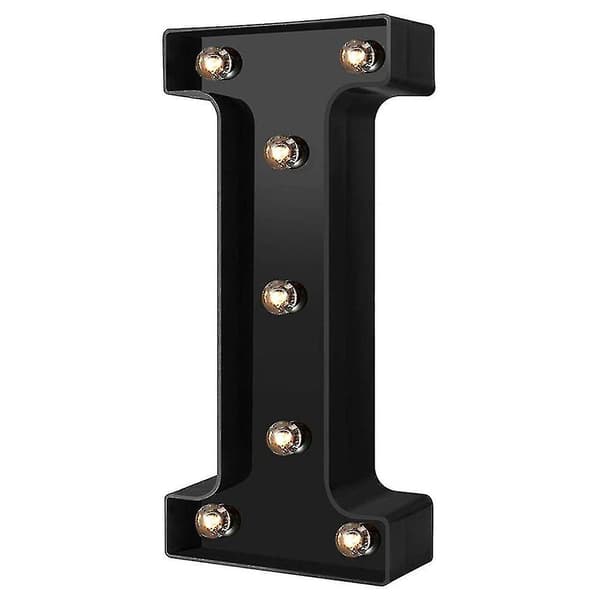 Nydesignede LED-bogstavlys 26 alfabet sorte dekorative Marquee-lamper til bryllupsfest I