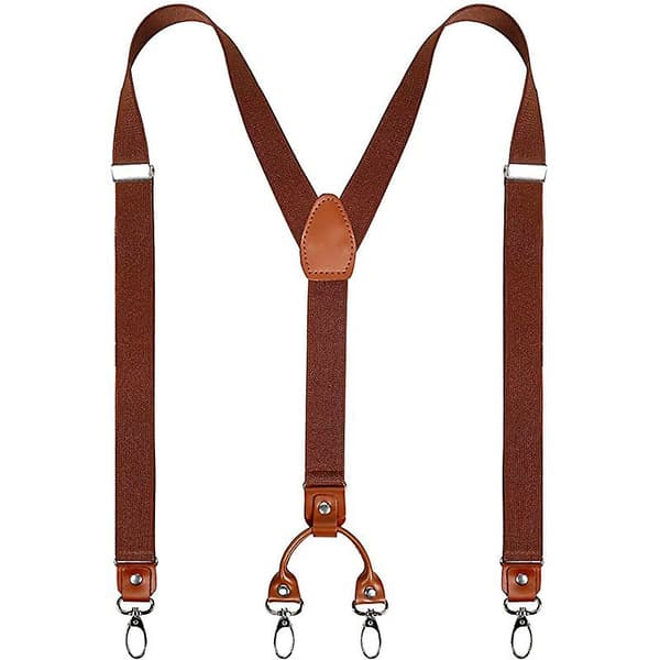 Herre 4 Metal Clip Elastiske Brede Seler Både Casual Og Formelle