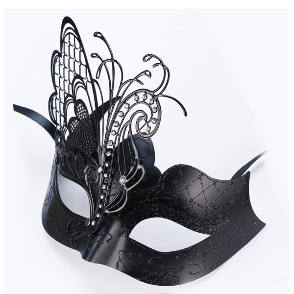 Olika fjärils strass metall venetianska kvinnors masker lämpliga för maskerad/karneval fest/sexig maskerad/bröllop svart fjäril