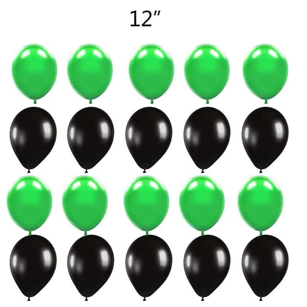 145 st/ set TV-spel Festtillbehör Speltema Festdekorationer Grattis på födelsedagen Gaming Banner 10pcs black latex balloons