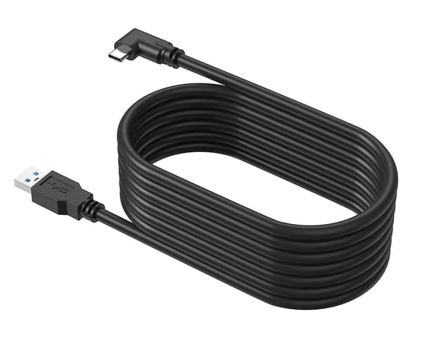 Link-kabel USB A til Type-C, 10 fod/3 m USB C 3.2 Gen1-kabel kompatibel med Quest 2 5 Meters