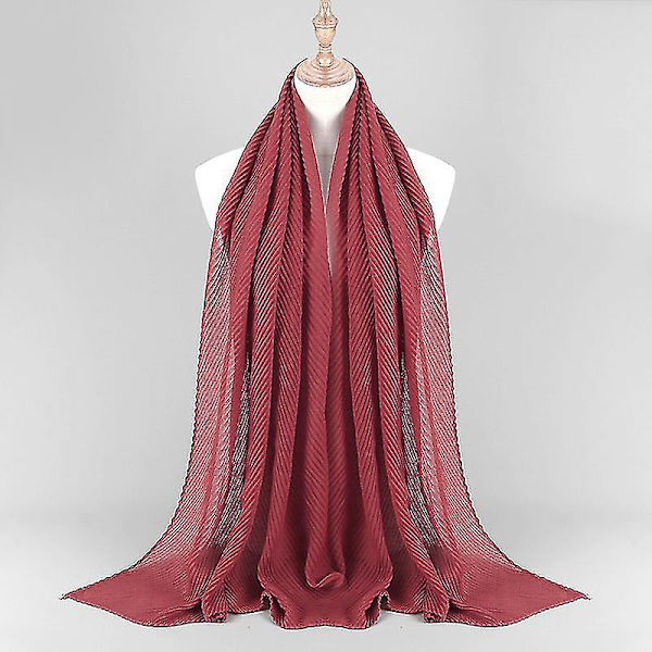 Ny mote twill preget skjerf, bomull og lin hodeplagg, dame hodeplagg, skjerf Red