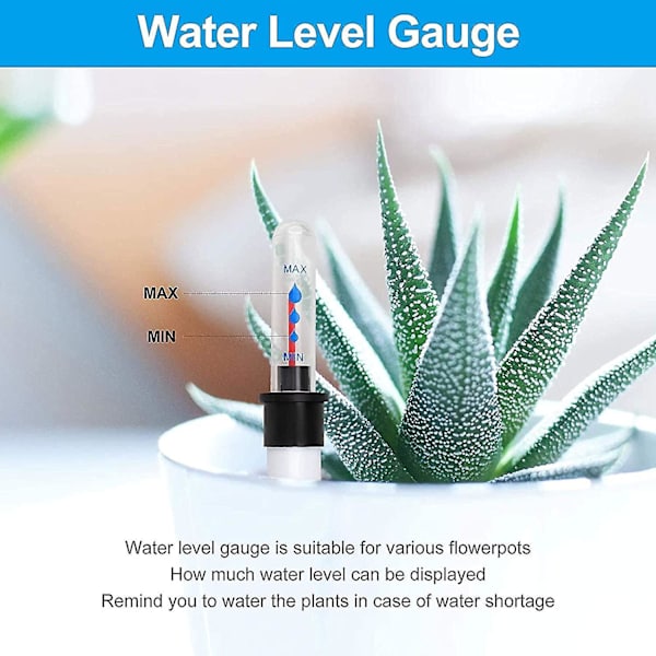 Vandstandsmåler til planter - Vandstandsmåler - Jordfugtighedsmåler - Sensor - Overvågning - Stikprøve - Vandstandsmåler - Hydrometer til havebrug, landbrug og indendørs potter