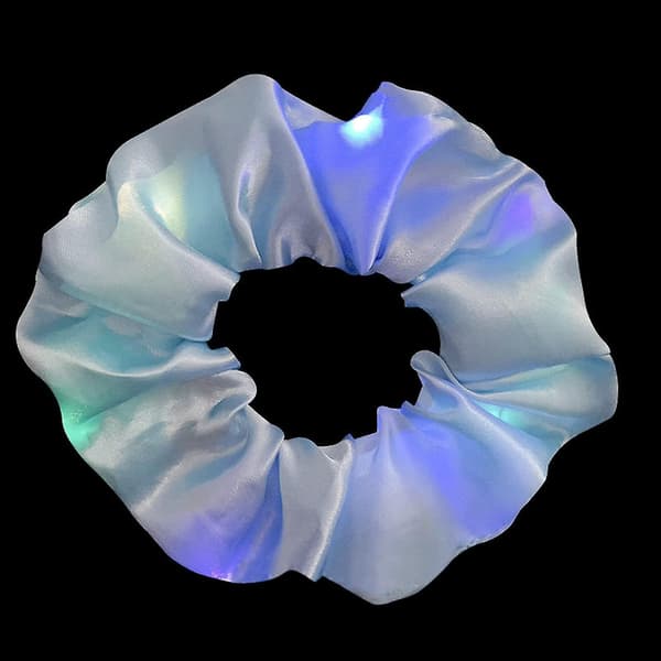 2 stk. lysende hårstrikk, LED-scrunchie hårbånd Tie-dye hårringbånd Kvinners lysende hårtilbehør til bursdagsfest A