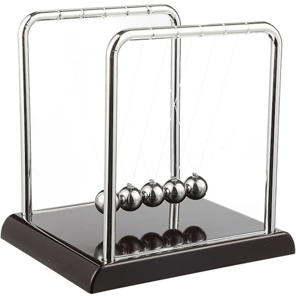 Newtons Vugge Pendul, Perpetual Motion Skrivebordslegetøj, Svingende Kinetisk Energi Kugle til Kontorindretning 7 x 7 x 6 tommer