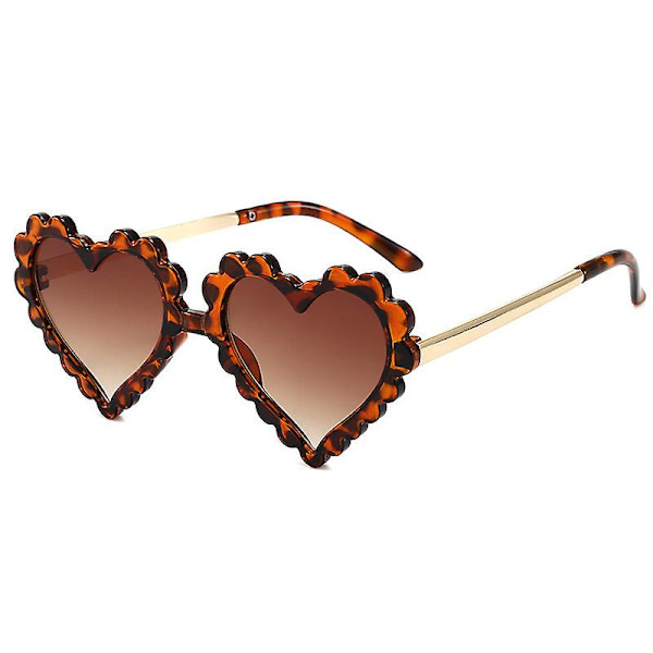 Børns hjerteformede solbriller Leopard print