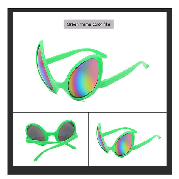 Morsomme romvesenglass, festbriller, regnbueglass, solbriller, ferie, dans, romvesener, alternative former, festartikler B