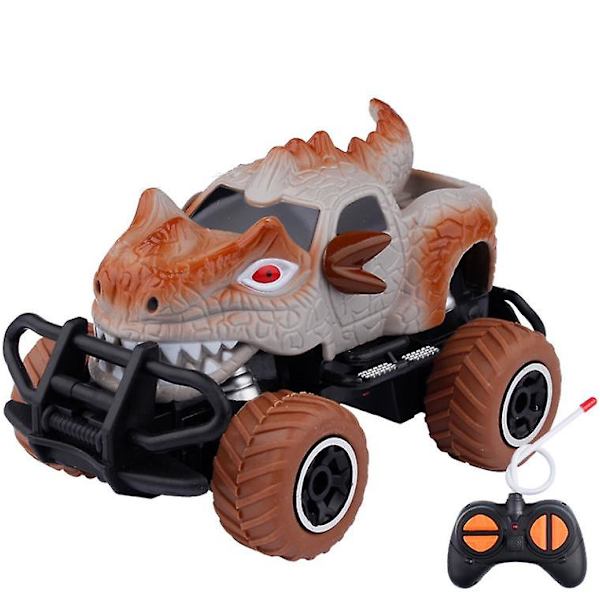 Dinosaurie Leksaksbilar för 4-5 år gamla pojkar Fjärrstyrda bilar Brown