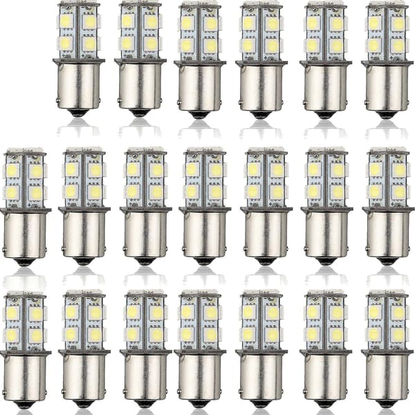 20 stk. LED-blinklys til bil 12V-24V Hvit 1156