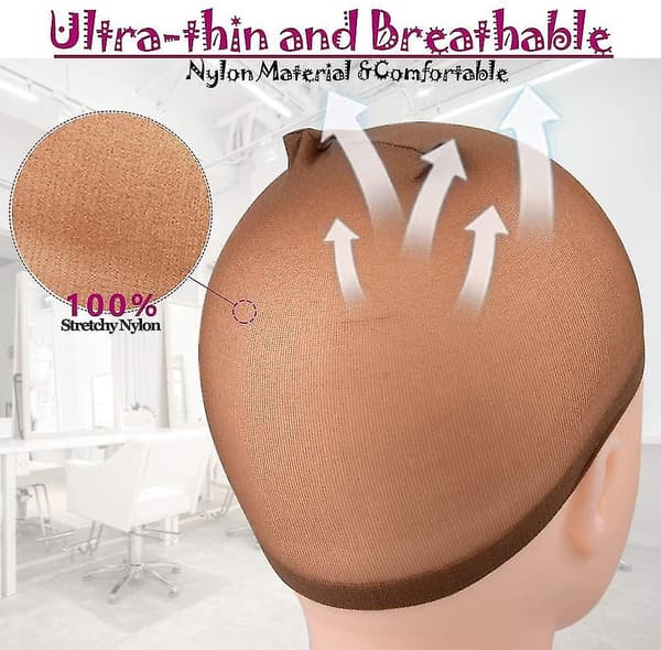 Nylon Perukmössor, 20 st Bruna Perukmössor Strumpmössor För Peruker Stretchiga Perukmössor Perukmössor