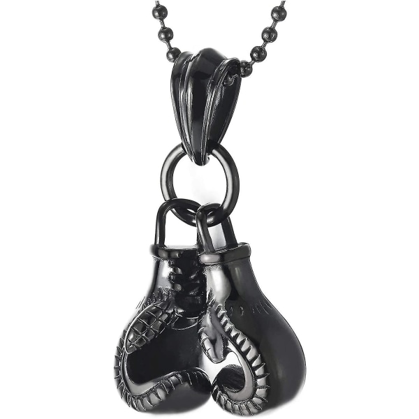 Et par boksehandske Halskæde i rustfrit stål til mænd vedhæng personligt til mænds boksehandsker Fitness Sportstilbehør