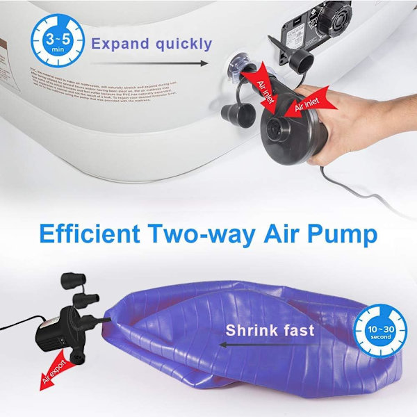 Liten elektrisk luftpump för hushåll 110v-240v, liten bärbar luftpump, europeisk standard