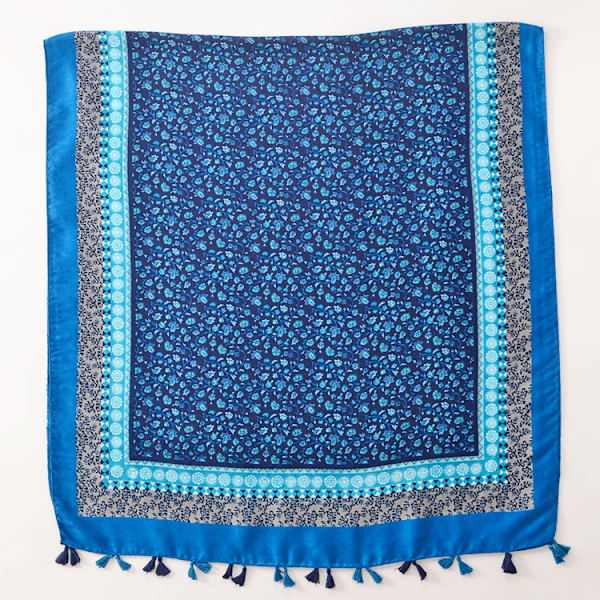 Boho Scarf Dam Lätt Vikt Blommig Tryck Scarf Mode