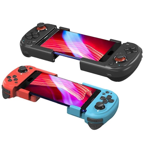 061 Trådløs Venstre Højre Split Spilcontroller Bluetooth Gaming Joystick til Android til IOS PC - Rød Blå