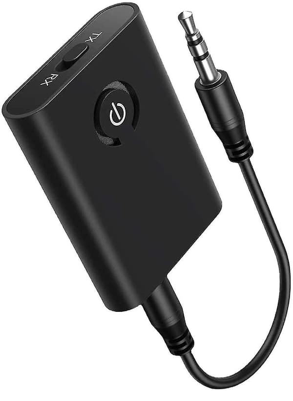 Bluetooth 5.0 Bluetooth-sender og -mottaker 2 i 1 3,5 mm datamaskin-TV-høyttaler