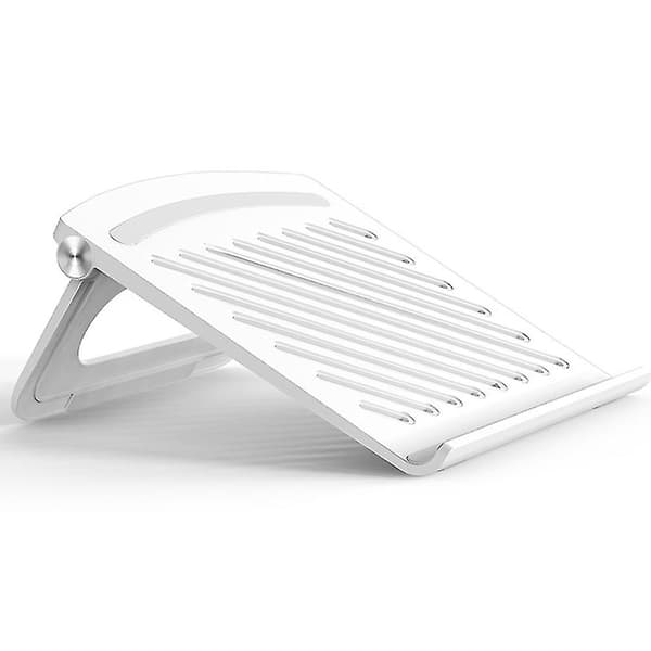 Foldbar bærbar computerstand, bærbar aluminiumscomputerstander, justerbar White