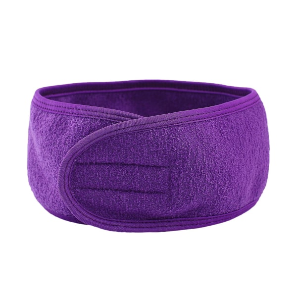 3st Facial Spa Pannband-makeup Dusch Badkar Wrap Sport Pannband Frotté Purple