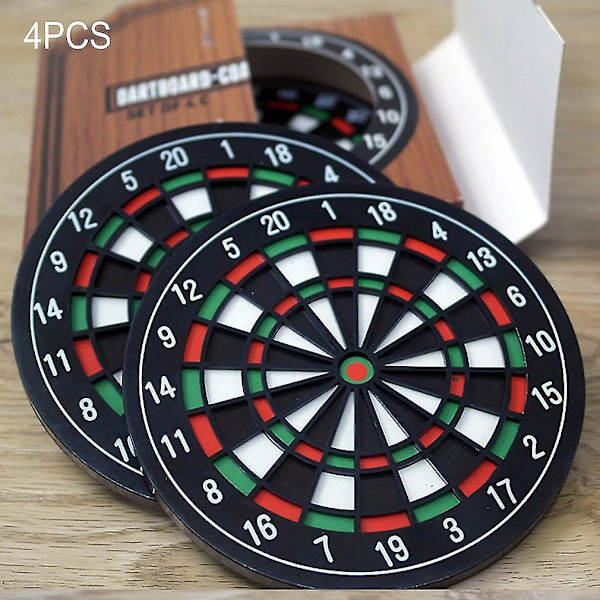 4 st/set Dart Disc Drink Coasters Table Cup Mat Insulation Pads Coffee Drink Cup Placemat Tableware Gadgets Table Decorations
