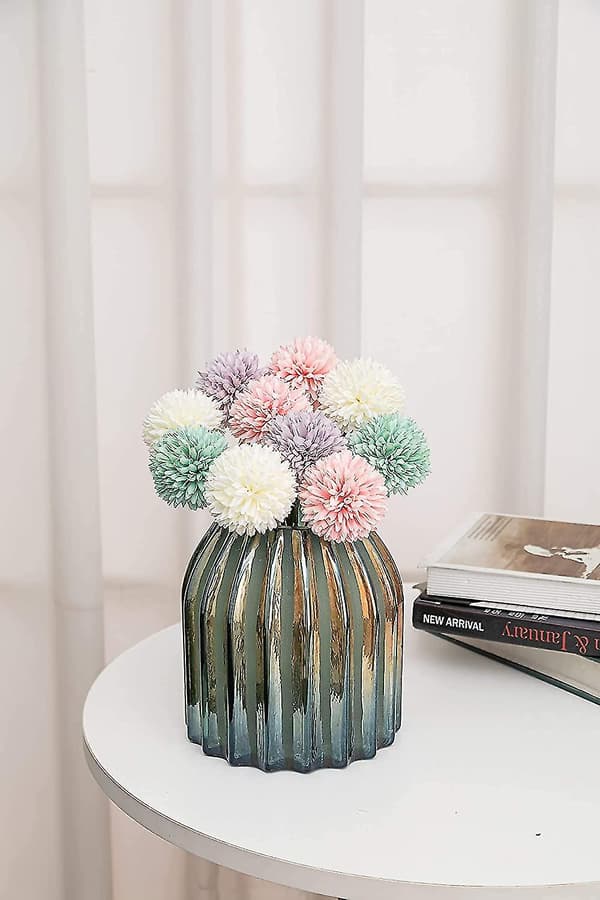 Silkeblomster med stilke, kunstige blomsterdekorationer Assorted