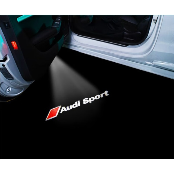 2 delar lämplig för Audi Audi välkomstljus A4LA5A6L omgivande ljus A7A8LQ3Q5Q7 dörrlaserprojektionsskuggljus, stil 2