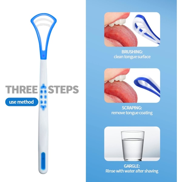 6 stk Tungeskraper - Medisinsk Silikon - Eliminer Dårlig Ånde - 6 Farger