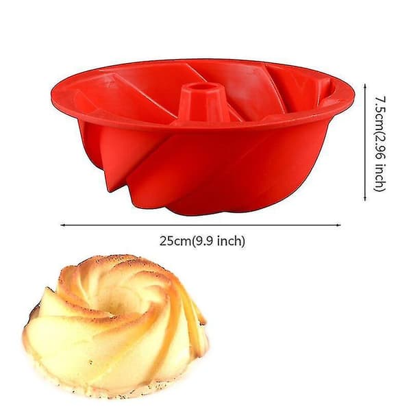 Spiral Stor Silikone Springform Kageform, Donutform