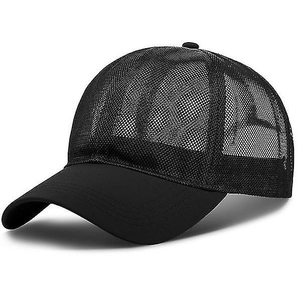 Unisex Mesh Baseball Caps Justerbar Åndbar Fuld Net Sol Hat Navy blue