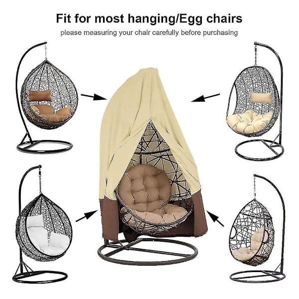 Hängande Äggstolsskydd, Hållbart Äggsvängstolsskydd Med Dragkedja Beige