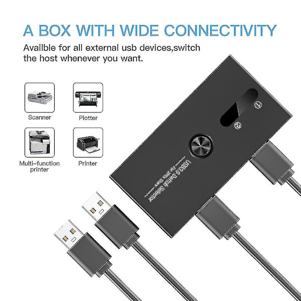 Switcher Usb 3.0 Switch Selector 4 Porte Ud 2 Computere Adapter Hub