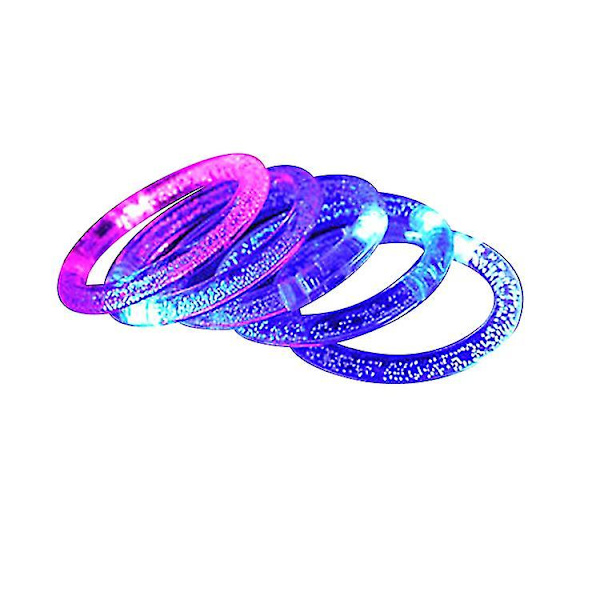 10 stk. LED-boblelysende armbånd, lysende akryl lysende ring