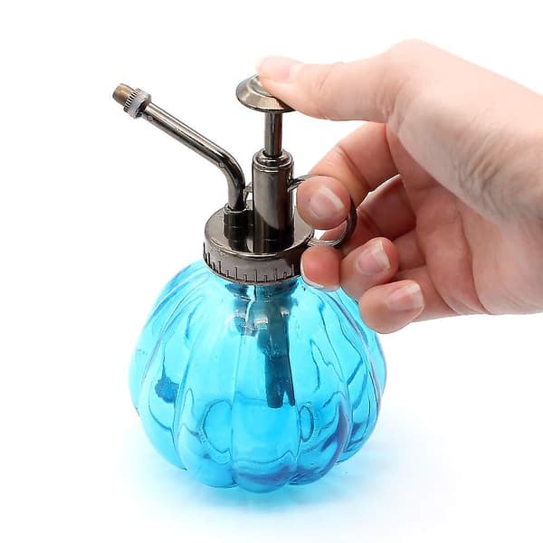 Vattenkanna Pumpa Glas Spruta Flaska för Växter, 250ml Blue