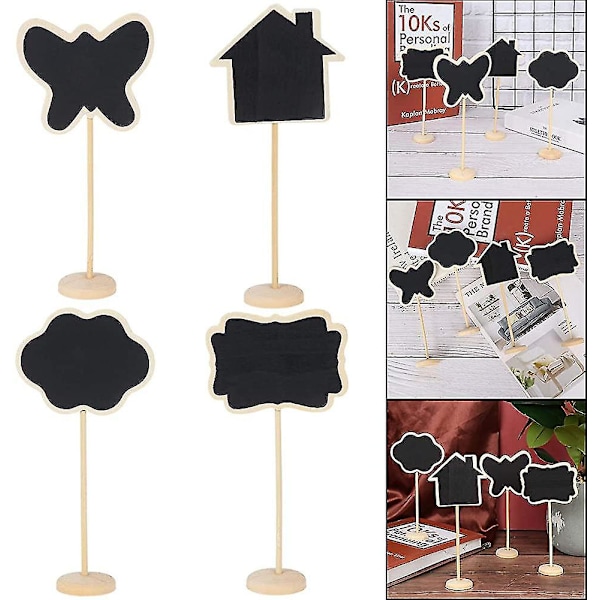 Kridttavle Etiketter Mini Kridttavler Skilte. 12 Pakke Små Kridttavler Tavle
