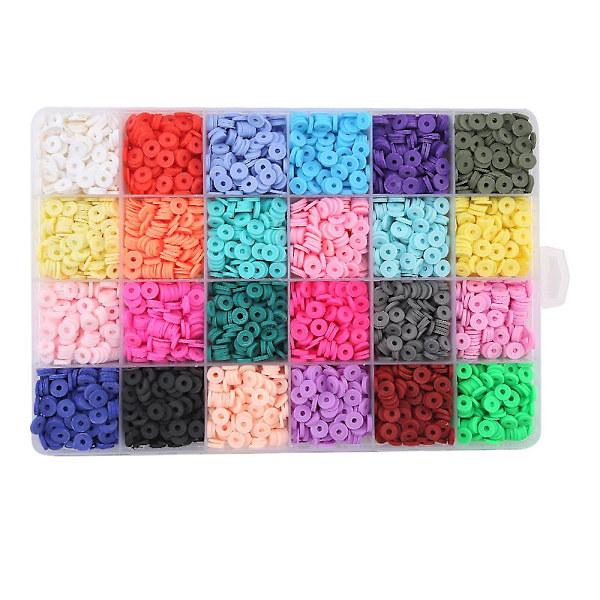 24-delt blødt pottesæt blødt potteperle Pcv-blanding lerperler Diy-fremstilling af armbånd halskæde Set 4