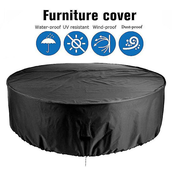 Patio-huonekalujen suojukset Vedenpitävä ulkokäyttöön pyöreä pöytäpeite Anti-fading 120*75cm