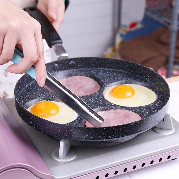 Koreansk Maifanshi äggknödel fyra håls stekpanna multifunktions mini hemfrukost non stick stekpanna äggfritös
