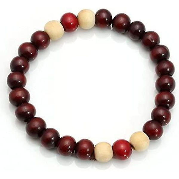 5 Pakke 8mm Træperle Armbånd Til Mænd - Elastisk Buddha Armbånd -