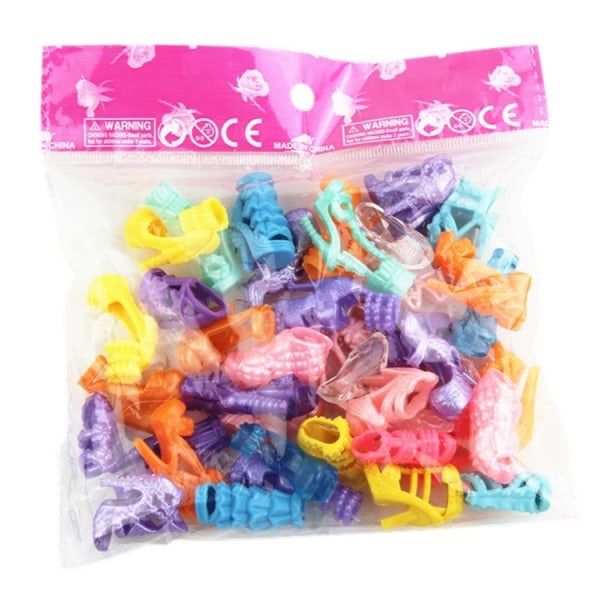 20 Barbie Tillbehör Leksaker DIY Material Pack Docka Skor Kjol