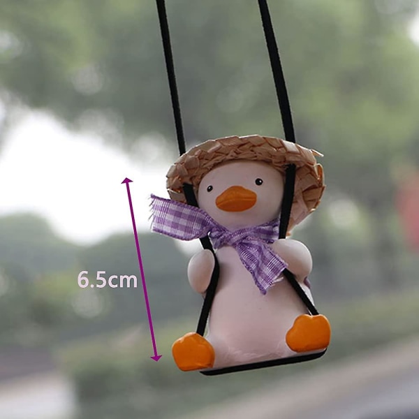 Anime Car Ornaments Swinging Duck Car Hanging Ornament For Car Decoration Ornament