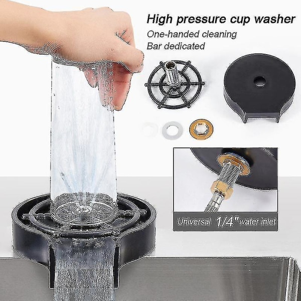 Rustfritt stål Automatisk kopp Glass Rinser rengjøringsverktøy for kjøkkenvasker Bar Coffee Shop