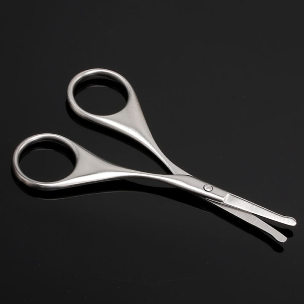 Stainless steel round safety head man nose hair trimmer beauty hair makeup small scissors tools