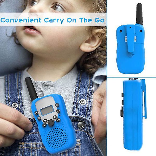 Walkie-talkies för barn 22 kanaler 2-vägs radioleksak med bakgrundsbelyst LCD-ficklampa set utomhusäventyr vandring camping utrustning spel för flickor och pojkar