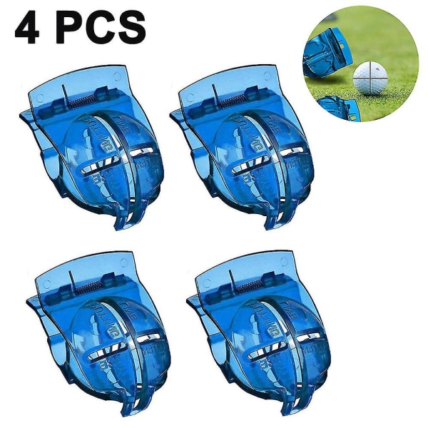 4 st golfboll linje liner ritning markering justering putting verktyg & golf Blue