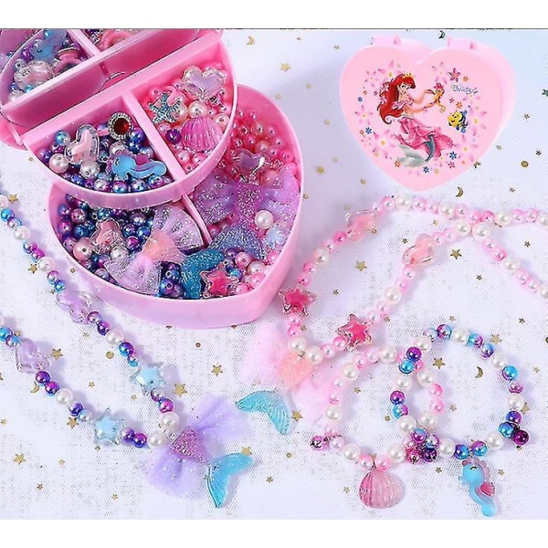 Barneperler Foreldre-barn Håndlaget gjør-det-selv-materialepakke Smykker Halskjede Armbånd Wear Beads Toy 3