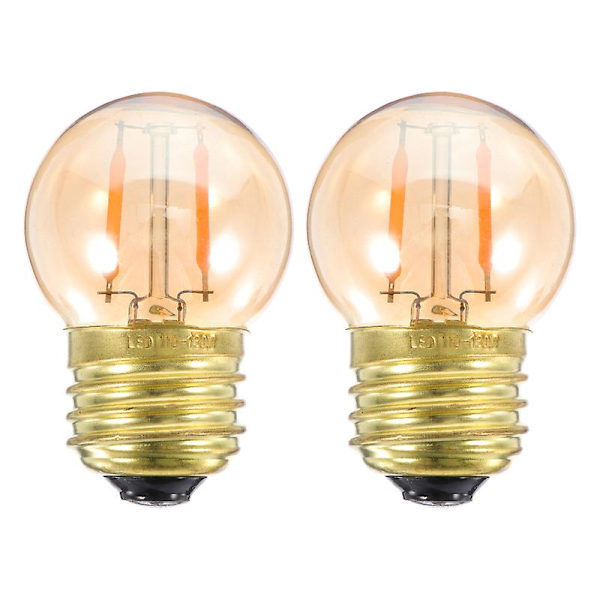Två E26 3W2200K Gula LED-lampor Filamentlampor Retro Industriell Dimbar Små Nattlampor 110V