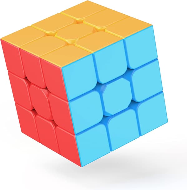 Mærkatfri 3x3x3 Speed Cube med Cube Tutorial Drej hurtigt og jævnt 3x3 Magic Cubes Puslespil Hjernelegetøj til børn og voksne