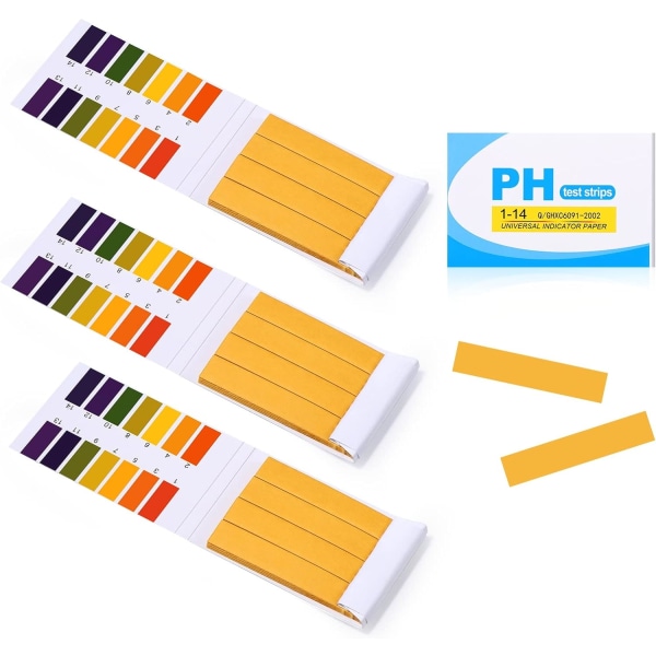 pH-remsa, 240 pH-värdetestremsor, mätområde 1-14, lackmustestpapper för akvarier Salivvattenjordtest (3x förpackning om 80)