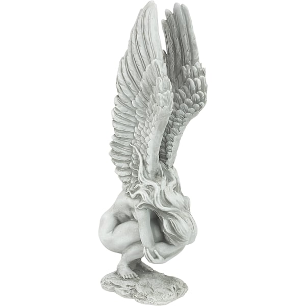 Religiøs have statue, engel og forløsnings mindesmærke statue, polyesterharpiks, antik sten, elfenben lille