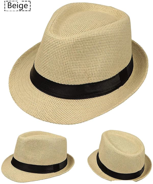Herr och dam Fedora hatt sommar strandhatt jazzhatt solhatt