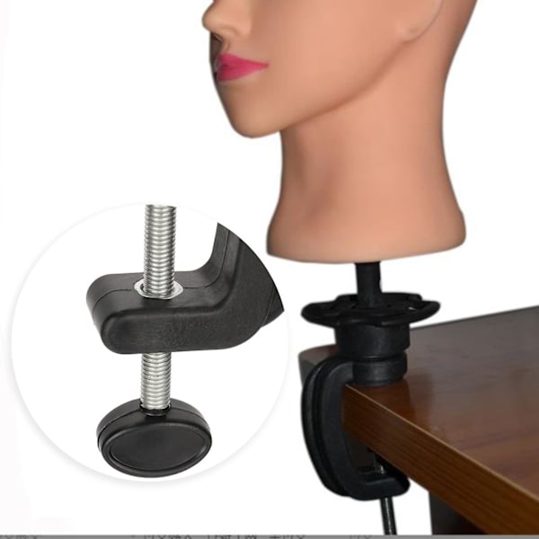 Mannequin träningshuvud klämma/stativ perukhållare stativ skrivbord bordsklämma perukklämma kosmetologi träningshuvud bordsklämma