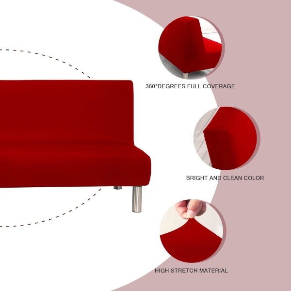 Sofaovertræk uden armlæn 3 sæder universal elastisk Clic C